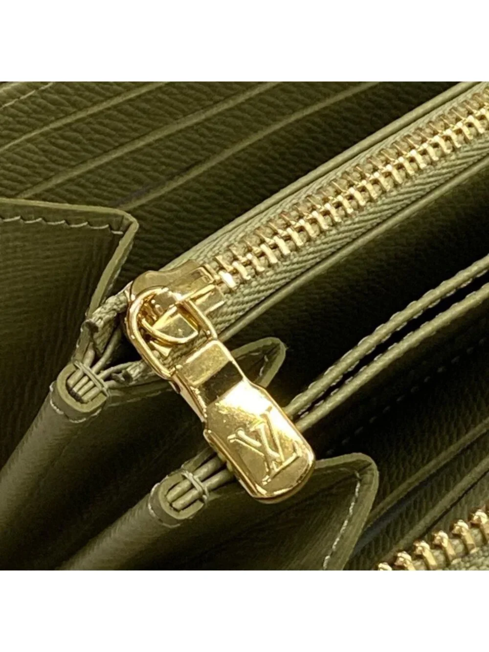 Louis Vuitton Wallet Monogram Denim Zippy Khaki